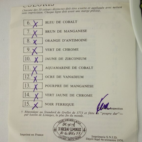 Vintage 1977 Henri DArceau & Fils Limoges Noel Vitrail Collectors Plate w/ COA - Picture 9 of 10